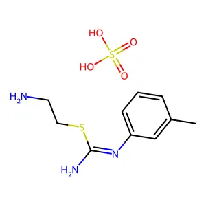 Pseudourea, 2-(2-aminoethyl)-2-thio-1-(m-tolyl)-, hydrogen sulfate structure