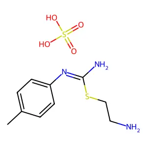Sulfuric acid--2-aminoethyl N-(4-methylphenyl)carbamimidothioate (1/1) structure