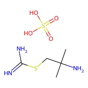 Pseudourea, 2-(2-amino-2-methylpropyl)-2-thio-, hydrogen sulfate structure