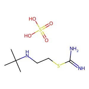 Pseudourea, 2-(2-tert-butylaminoethyl)-2-thio-, hydrogen sulfate structure