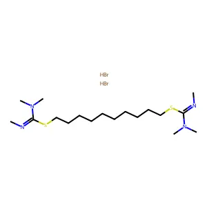 Pseudourea, 2,2'-decamethylenebis(2-thio-1,3,3-trimethyl-, dihydrobromide structure