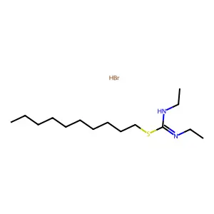Pseudourea, 2-decyl-1,3-diethyl-2-thio-, hydrobromide structure