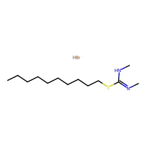 Pseudourea, 2-decyl-1,3-dimethyl-2-thio-, hydrobromide structure