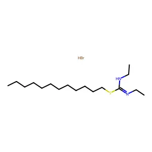 Dodecyl N,N'-diethylcarbamimidothioate--hydrogen bromide (1/1) structure