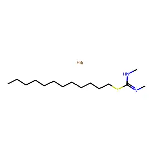 N,N'-dimethyl(dodecylsulfanyl)methanimidamide hydrobromide structure