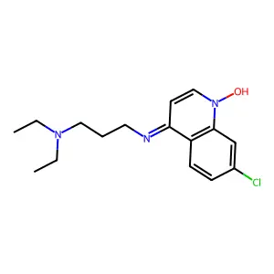 3-[(7-chloro-1-hydroxyquinolin-4-ylidene)amino]-N,N-diethylpropan-1-amine structure