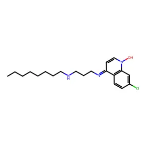 N-[3-[(7-chloro-1-hydroxyquinolin-4-ylidene)amino]propyl]octan-1-amine structure