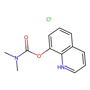Quinolin-8-yl dimethylcarbamate--hydrogen chloride (1/1) structure