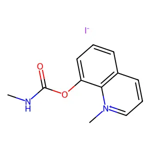 Quinolinium, 1-methyl-8-(N-methylcarbamoyloxy)-, iodide structure