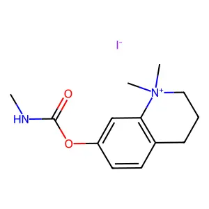 Quinolinium, 1,2,3,4-tetrahydro-1,1-dimethyl-8-hydroxy-, iodide, methylcarbamate structure
