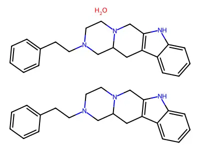 C22H25N3.1/2H2O structure