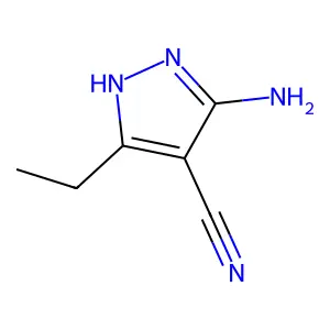 Pyrazole, 3-amino-4-cyano-5-ethyl- structure