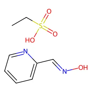 吡啶-2-醛肟乙磺酸盐 structure