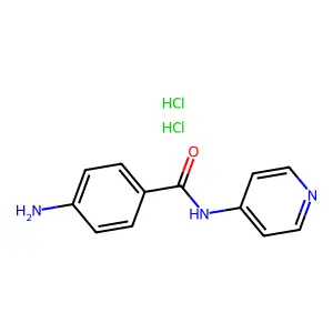 Pyridine, 4-(p-aminobenzamido)-, dihydrochloride structure