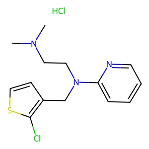 Pyridine, 2-(2-(dimethylaminoethyl)-3-(2-chlorothenylamino))-, hydrochloride structure