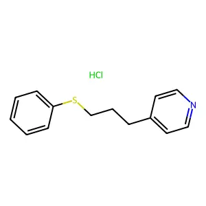 Pyridine, 4-(3-(phenylthio)propyl)-, hydrochloride structure