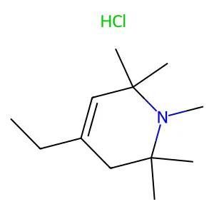 Pyridine, 1,2,3,6-tetrahydro-4-ethyl-1,2,2,6,6-pentamethyl-, hydrochloride structure