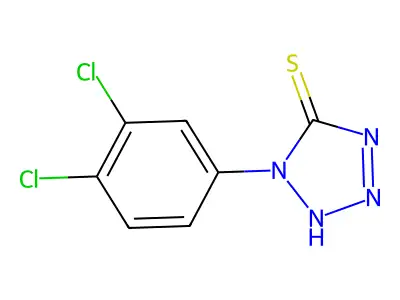5H-Tetrazole-5-thione, 1-(3,4-dichlorophenyl)-1,2-dihydro- structure