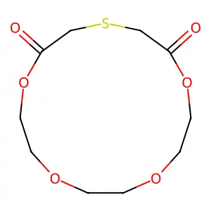 1,4,7,10-Tetraoxa-13-thiacyclopentadecane-11,15-dione structure