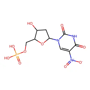 5-Nitro-2'-deoxyuridine 5'-monophosphate structure