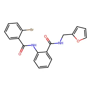 2-Bromo-N-(2-{[(furan-2-yl)methyl]carbamoyl}phenyl)benzamide structure