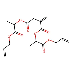 Bis(1-oxo-1-((prop-2-en-1-yl)oxy)propan-2-yl) 2-methylidenebutanedioate structure