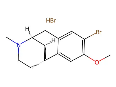 2-Bromo-3-methoxy-17-methylmorphinan--hydrogen bromide (1/1) structure