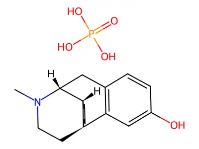 Morphinan, 3-hydroxy-N-methyl-, phosphate,(-)- structure