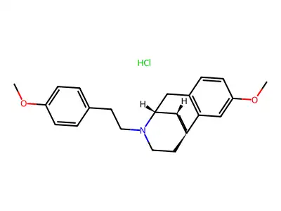 Morphinan, 3-methoxy-17-(p-methoxyphenethyl)-, hydrochloride, (-)- structure