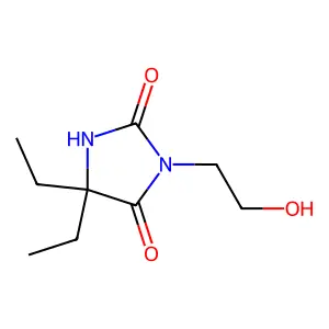 5,5-Diethyl-3-(2-hydroxyethyl)imidazolidine-2,4-dione structure