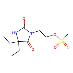 2-(4,4-Diethyl-2,5-dioxoimidazolidin-1-yl)ethyl methanesulfonate structure