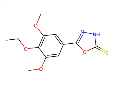 5-(4-Ethoxy-3,5-dimethoxyphenyl)-1,3,4-oxadiazole-2(3H)-thione structure