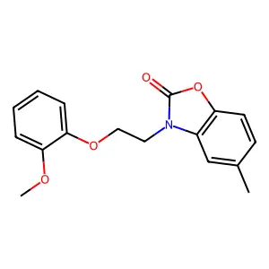 3-(2-(2-methoxyphenoxy)ethyl)-5-methylbenzo[d]oxazol-2(3H)-one structure