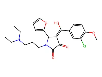 4-(3-chloro-4-methoxybenzoyl)-1-[3-(diethylamino)propyl]-5-(furan-2-yl)-3-hydroxy-2,5-dihydro-1H-pyrrol-2-one structure