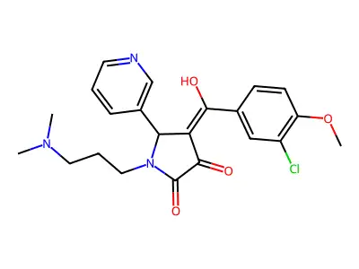 4-(3-chloro-4-methoxybenzoyl)-1-[3-(dimethylamino)propyl]-3-hydroxy-5-(pyridin-3-yl)-2,5-dihydro-1H-pyrrol-2-one structure