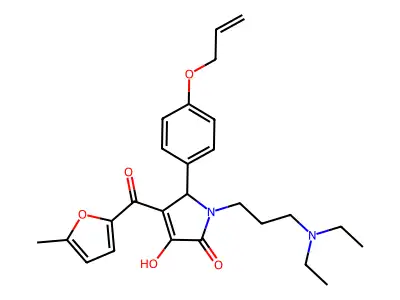 1-[3-(Diethylamino)propyl]-3-hydroxy-4-[(5-methyl(2-furyl))carbonyl]-5-(4-prop-2-enyloxyphenyl)-3-pyrrolin-2-one structure