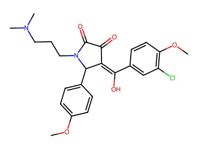 4-(3-chloro-4-methoxybenzoyl)-1-[3-(dimethylamino)propyl]-3-hydroxy-5-(4-methoxyphenyl)-2,5-dihydro-1H-pyrrol-2-one structure