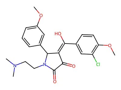 4-(3-chloro-4-methoxybenzoyl)-1-[2-(dimethylamino)ethyl]-3-hydroxy-5-(3-methoxyphenyl)-2,5-dihydro-1H-pyrrol-2-one structure