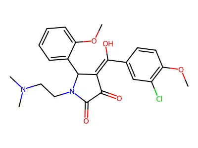 4-(3-chloro-4-methoxybenzoyl)-1-[2-(dimethylamino)ethyl]-3-hydroxy-5-(2-methoxyphenyl)-2,5-dihydro-1H-pyrrol-2-one structure