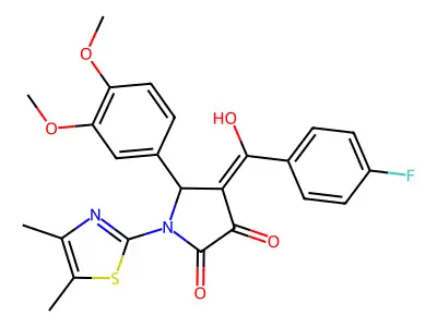 5-(3,4-dimethoxyphenyl)-1-(4,5-dimethyl-1,3-thiazol-2-yl)-4-(4-fluorobenzoyl)-3-hydroxy-2,5-dihydro-1H-pyrrol-2-one structure