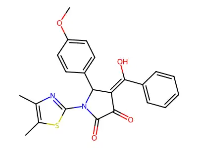1-(4,5-dimethyl-1,3-thiazol-2-yl)-4-[hydroxy(phenyl)methylidene]-5-(4-methoxyphenyl)pyrrolidine-2,3-dione structure