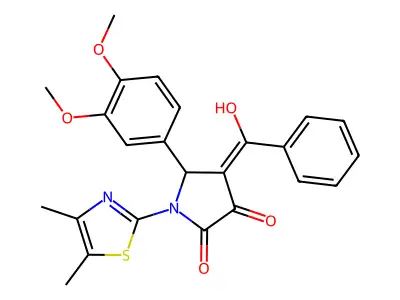 4-benzoyl-5-(3,4-dimethoxyphenyl)-1-(4,5-dimethyl-1,3-thiazol-2-yl)-3-hydroxy-2,5-dihydro-1H-pyrrol-2-one structure