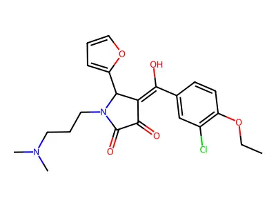 4-(3-chloro-4-ethoxybenzoyl)-1-[3-(dimethylamino)propyl]-5-(furan-2-yl)-3-hydroxy-2,5-dihydro-1H-pyrrol-2-one structure