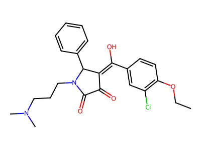 4-(3-chloro-4-ethoxybenzoyl)-1-[3-(dimethylamino)propyl]-3-hydroxy-5-phenyl-2,5-dihydro-1H-pyrrol-2-one structure