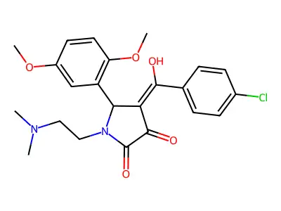 4-(4-chlorobenzoyl)-5-(2,5-dimethoxyphenyl)-1-[2-(dimethylamino)ethyl]-3-hydroxy-2,5-dihydro-1H-pyrrol-2-one structure