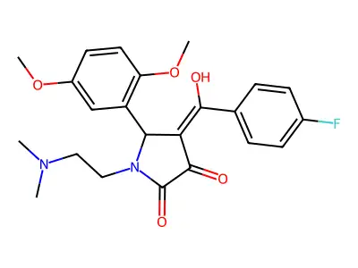 5-(2,5-Dimethoxyphenyl)-1-[2-(dimethylamino)ethyl]-4-[(4-fluorophenyl)hydroxymethylene]-2,3-pyrrolidinedione structure