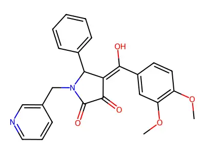 4-(3,4-dimethoxybenzoyl)-3-hydroxy-5-phenyl-1-[(pyridin-3-yl)methyl]-2,5-dihydro-1H-pyrrol-2-one structure