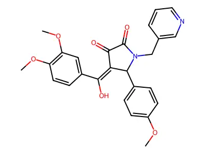 4-(3,4-dimethoxybenzoyl)-3-hydroxy-5-(4-methoxyphenyl)-1-[(pyridin-3-yl)methyl]-2,5-dihydro-1H-pyrrol-2-one structure