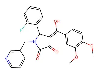 4-(3,4-dimethoxybenzoyl)-5-(2-fluorophenyl)-3-hydroxy-1-[(pyridin-3-yl)methyl]-2,5-dihydro-1H-pyrrol-2-one structure