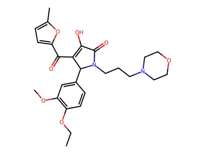 5-(4-ethoxy-3-methoxyphenyl)-3-hydroxy-4-[(5-methyl(2-furyl))carbonyl]-1-(3-mo rpholin-4-ylpropyl)-3-pyrrolin-2-one structure